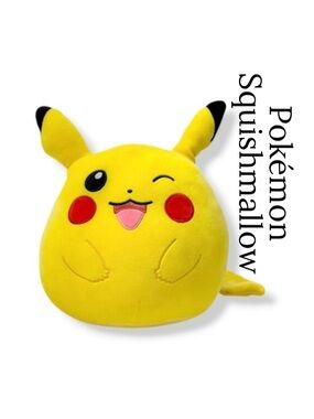 Pikachu Squishmallow Plush Pokémon Kellytoy 2023 Plushie Collectible LIKE NEW!
